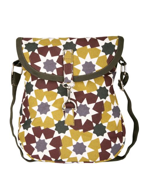 multi colored canvas printed slong bag - 11734894 - Very Small Image - 1
