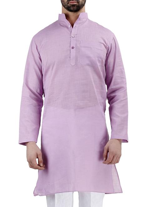 purple khadi kurta - 11736928 - Very Small Image - 1