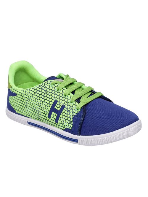 blue canvas lace up sneakers - 11741277 - Very Small Image - 1