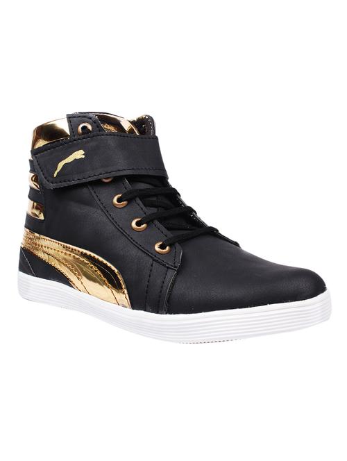 black synthetic lace up sneakers - 11741287 - Very Small Image - 1