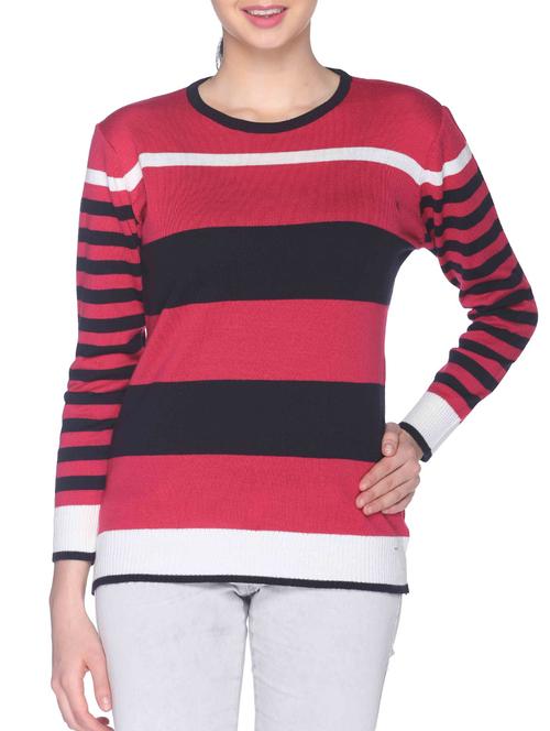 multicolor striped acrylic pullover - 11741353 - Very Small Image - 1