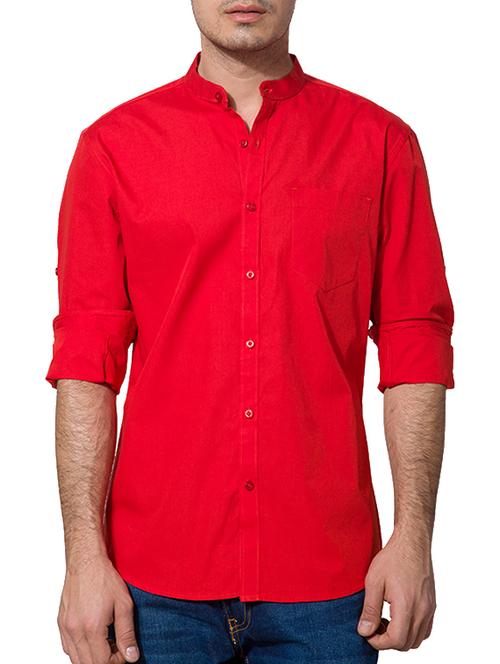red cotton casual shirt - 11741909 - Very Small Image - 1