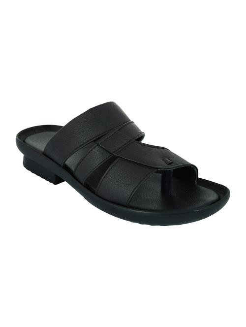 solid black faux leather slipper - 11749412 - Very Small Image - 1