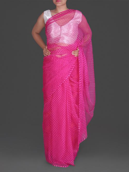 pink leheriya print georgette saree - 1175292 - Very Small Image - 1