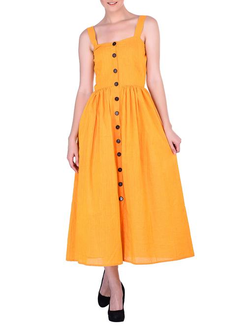 orange cotton dress - 11759759 - Very Small Image - 1