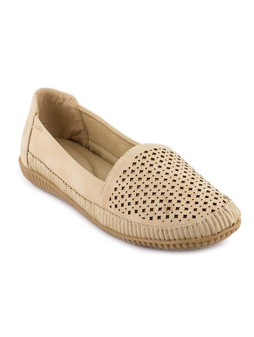 beige leather slip on ballerina - 11764229 - Very Small Image - 1