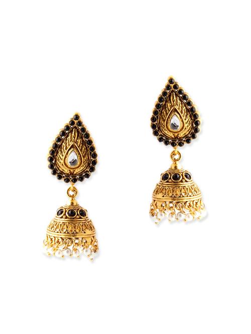 blue brass drop earring - 11765186 - Very Small Image - 1