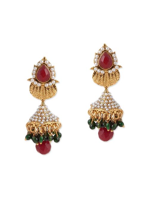 multi colored brass drop earring - 11765209 - Very Small Image - 1