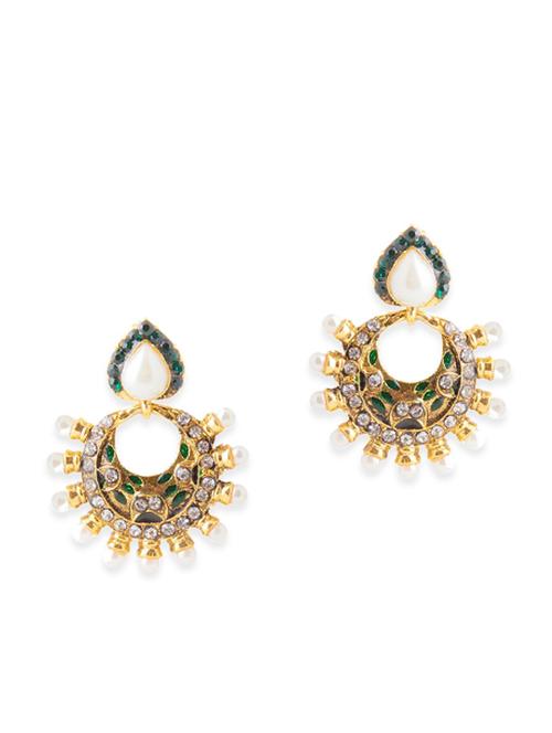multi brass drop earring - 11765225 - Very Small Image - 1