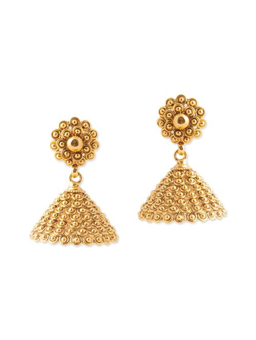 gold brass drop earring - 11765228 - Very Small Image - 1