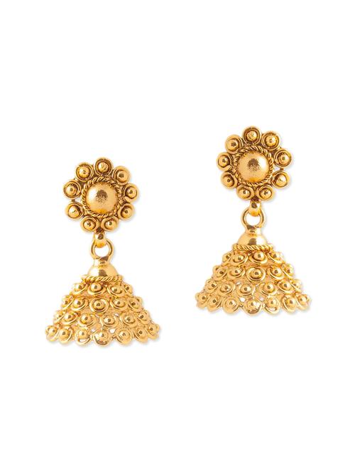 gold brass drop earring - 11765229 - Very Small Image - 1