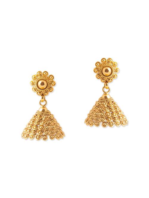 gold brass drop earring - 11765230 - Very Small Image - 1