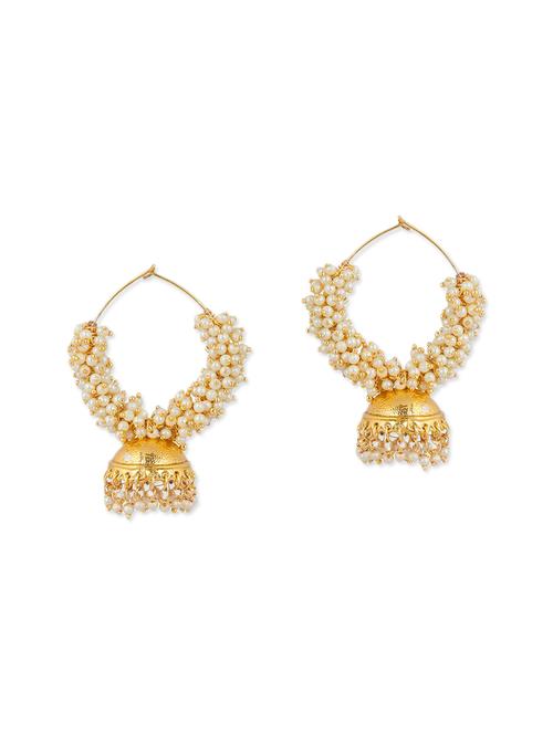 white brass drop earring - 11765232 - Very Small Image - 1