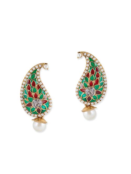 multi colored brass drop earring - 11765259 - Very Small Image - 1