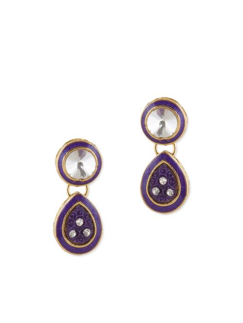 blue brass drop earring - 11765269 - Very Small Image - 1