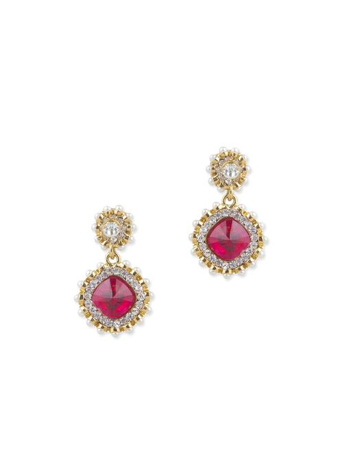 multi colored gold plated drop earring - 11765316 - Very Small Image - 1