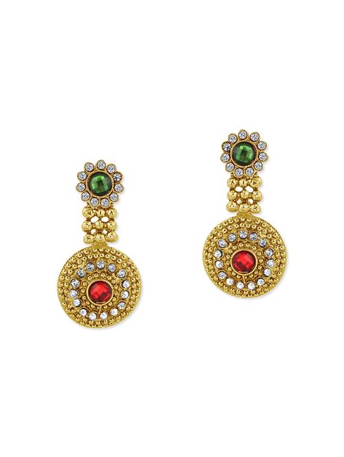 multi colored gold plated drop earring - 11765468 - Very Small Image - 1