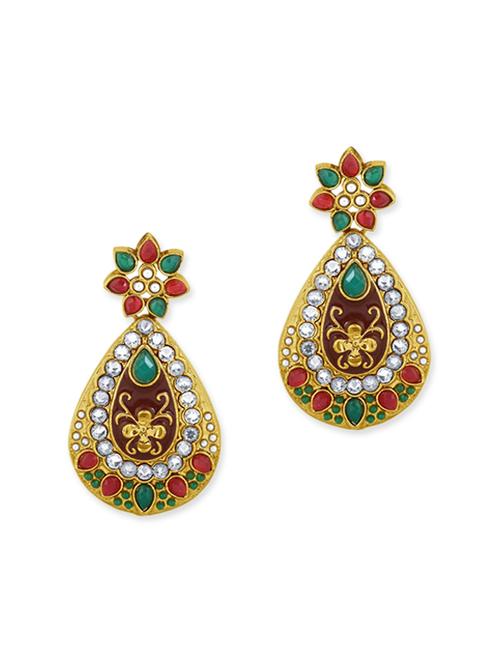 multi colored copper drop earring - 11765484 - Very Small Image - 1