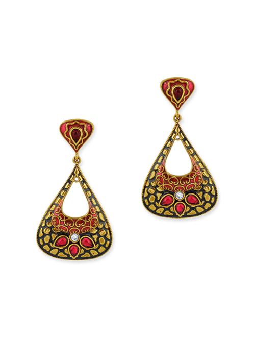 multi colored copper drop earring - 11765489 - Very Small Image - 1