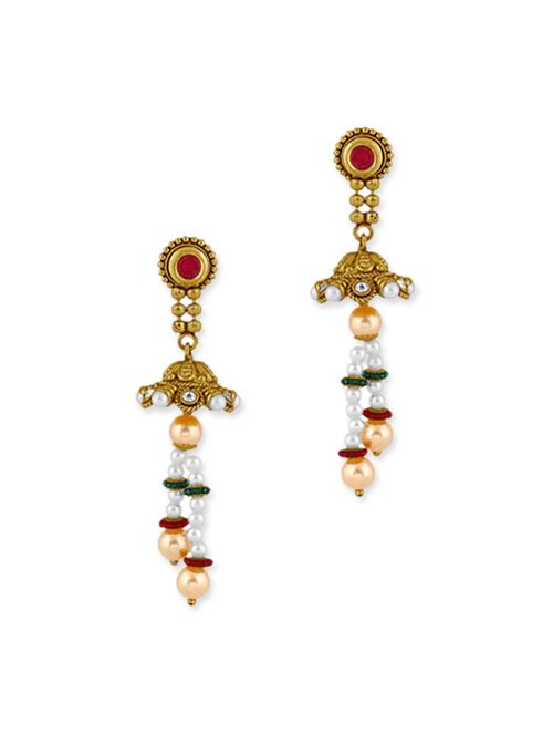 multi colored copper drop earring - 11765498 - Very Small Image - 1