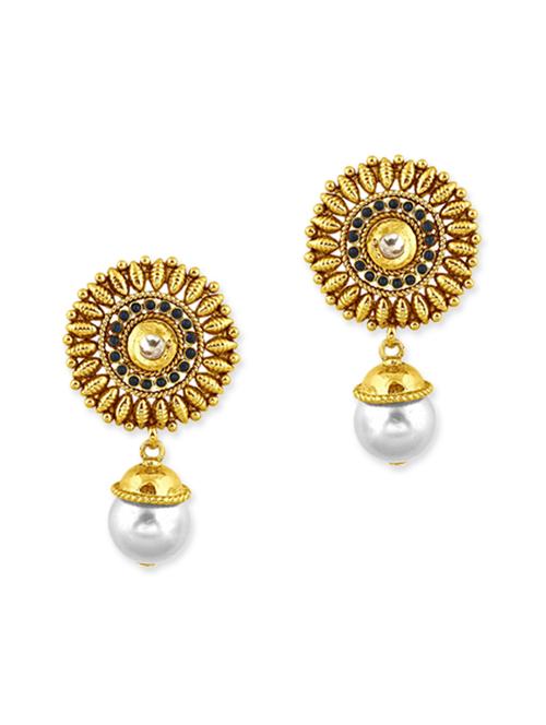 gold copper drop earring - 11765500 - Very Small Image - 1