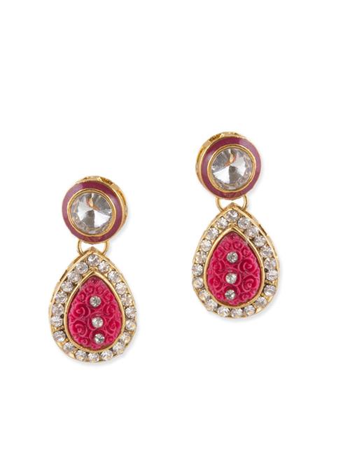red brass drop earring - 11766333 - Very Small Image - 1