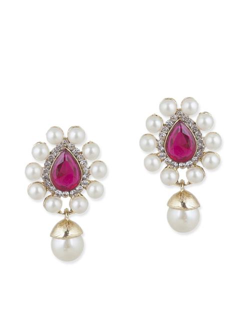 red brass drop earring - 11766341 - Very Small Image - 1