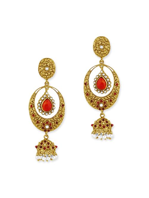red copper drop earring - 11766360 - Very Small Image - 1