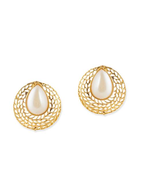 white brass drop earring - 11767519 - Very Small Image - 1