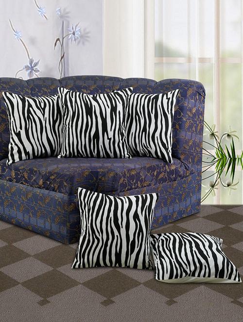 dekor world animal printed black cushion cover (pack of 5) - 11769600 - Very Small Image - 1