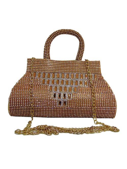 gold leatherette clutch - 11779962 - Very Small Image - 1