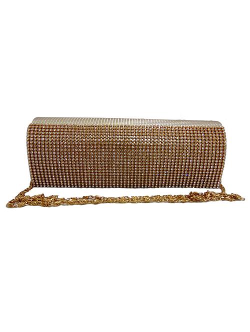 gold leatherette clutch - 11779965 - Very Small Image - 1