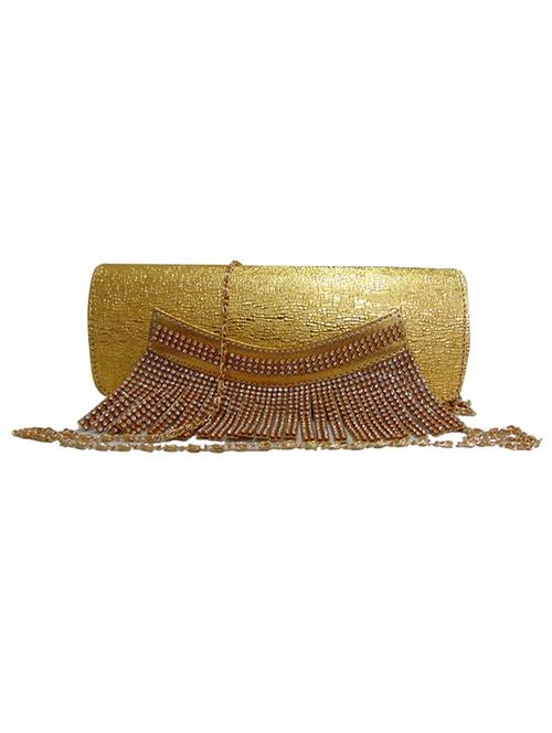 gold leatherette clutch - 11779971 - Very Small Image - 1