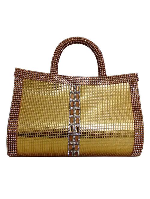 gold leatherette clutch - 11779979 - Very Small Image - 1