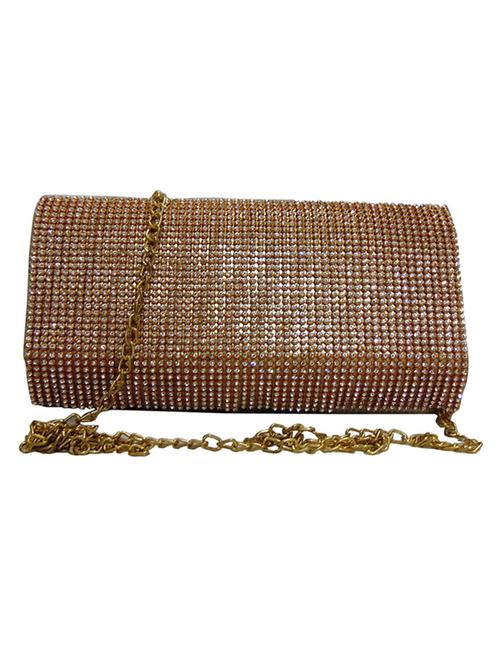 gold leatherette clutch - 11779980 - Very Small Image - 1