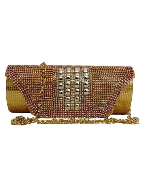 gold leatherette clutch - 11779982 - Very Small Image - 1