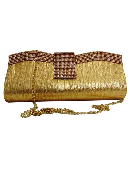 gold leatherette clutch - 11779983 - Very Small Image - 1