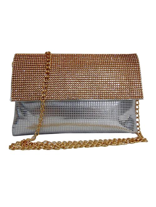 silver leatherette clutch - 11779987 - Very Small Image - 1