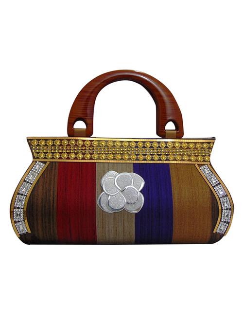 multi coloured leatherette clutch - 11779989 - Very Small Image - 1