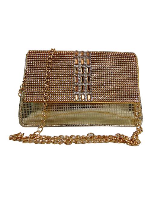 gold leatherette clutch - 11779992 - Very Small Image - 1