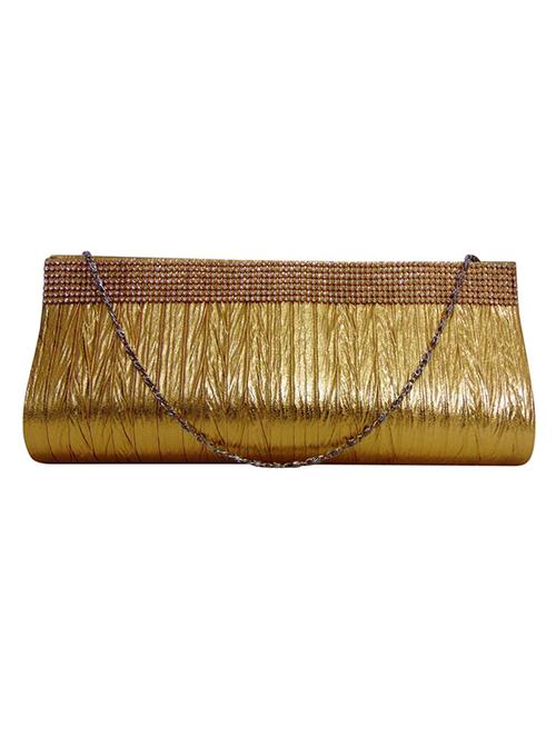 gold leatherette clutch - 11779993 - Very Small Image - 1