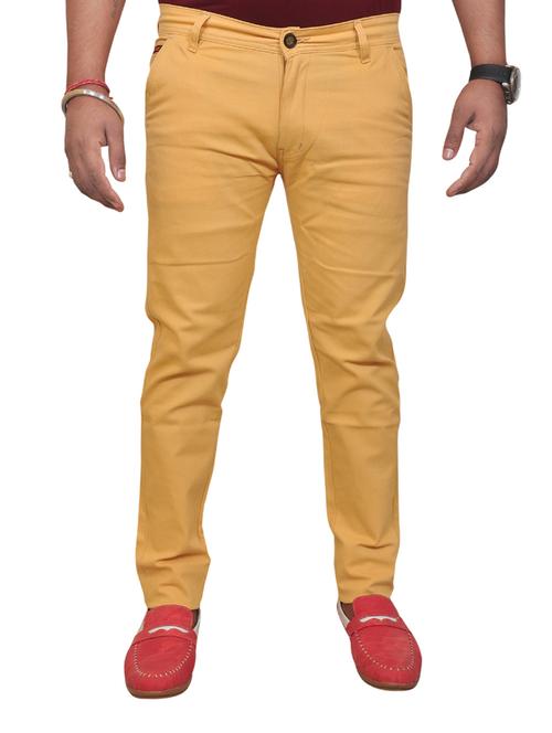 solid yellow cotton trouser - 11782999 - Very Small Image - 1