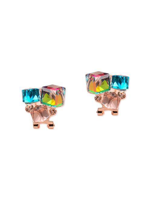 blue metal studs earrings - 11785936 - Very Small Image - 1