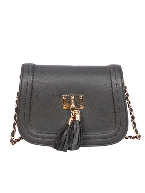 black leatherette sling bag - 11788509 - Very Small Image - 1