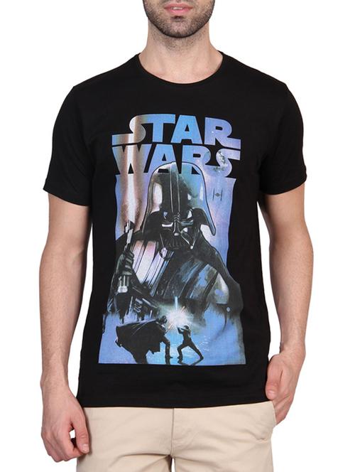 black cotton graphic print t-shirt - 11788942 - Very Small Image - 1