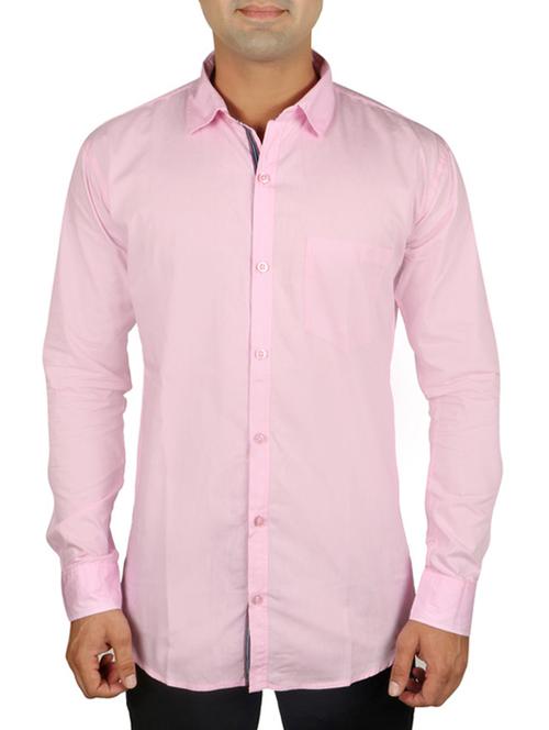 pink cotton casual shirt - 11789484 - Very Small Image - 1