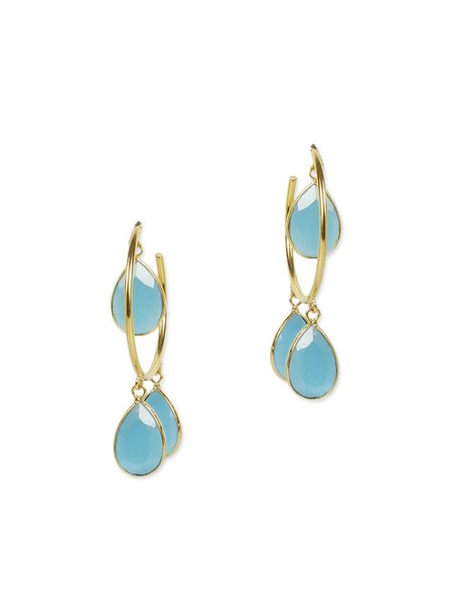 blue metal hoop earrings - 11807483 - Very Small Image - 1