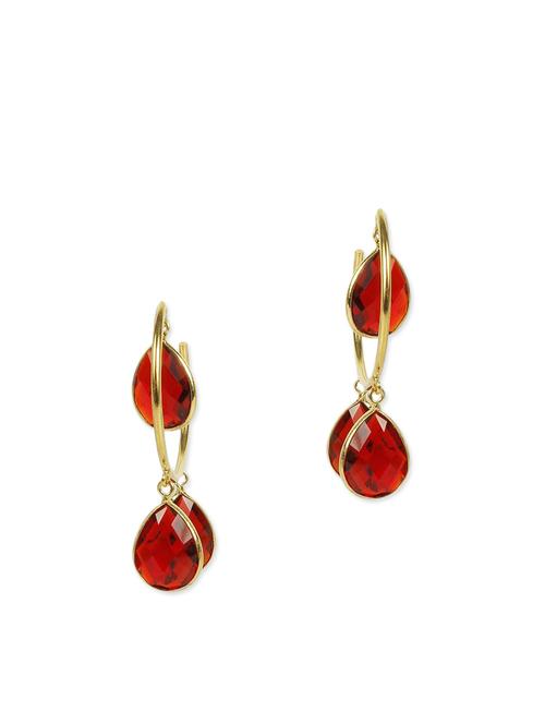 red metal hoop earrings - 11807489 - Very Small Image - 1