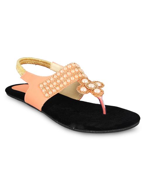 peach back strap sandal - 11808412 - Very Small Image - 1