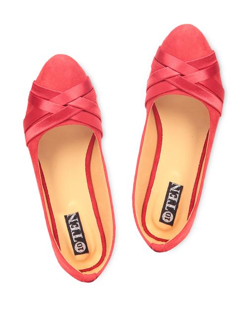 red fabric ballerinas - 1180873 - Very Small Image - 1